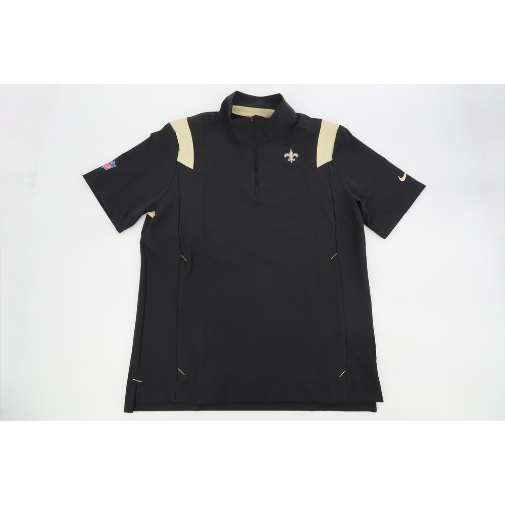 New Orleans Saints Nike Coaches 1/4 Zip Short Sleeve Jacket‎ Black Mens Medium